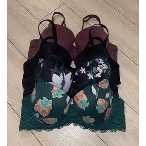 Lot 4 Auden The Daydream Demi Light Lift T Shirt Bras Padded UW Womens 38B